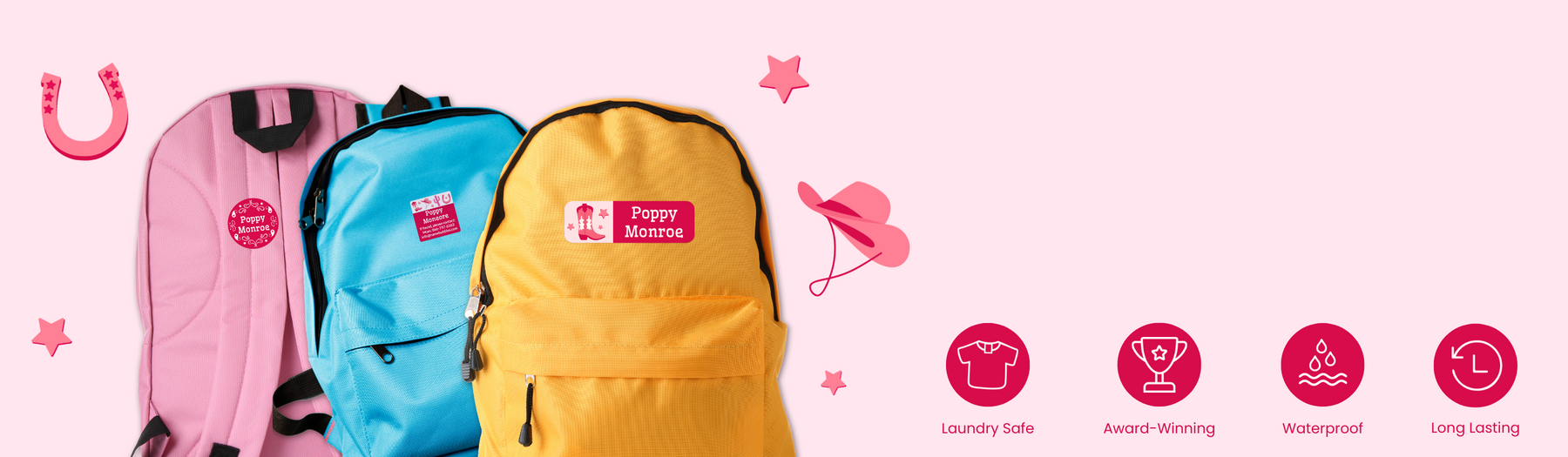 backpack name labels desktop banner