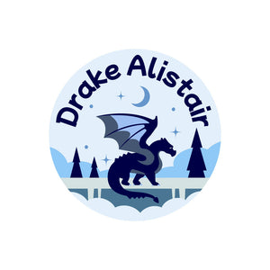 circle name labels dragon blue