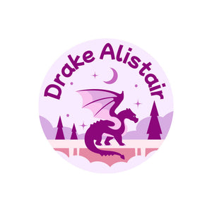 circle name labels dragon purple