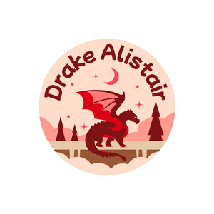 circle name labels dragon red