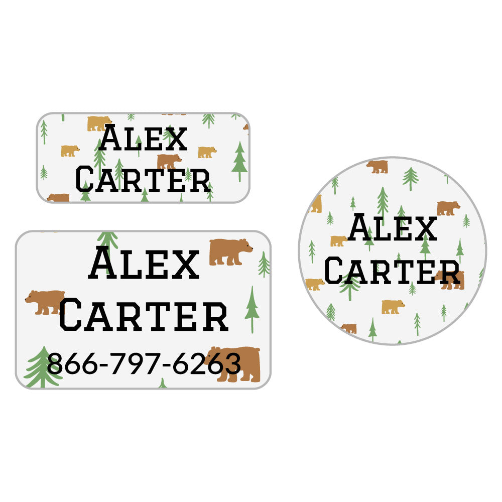 Clothing Labels For Kids: Bear Clothing Labels