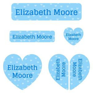 kindergarten labels pack sweetheart blue