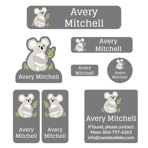 koala mega daycare labels pack gray