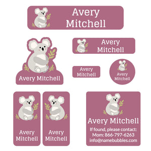 koala mega daycare labels pack magenta