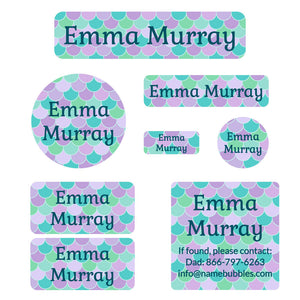 mermaid pattern mega daycare labels pack ariel