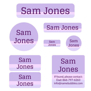 ombre mega daycare labels pack purple