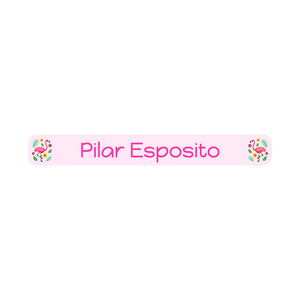 mini pencil labels flamingo light pink