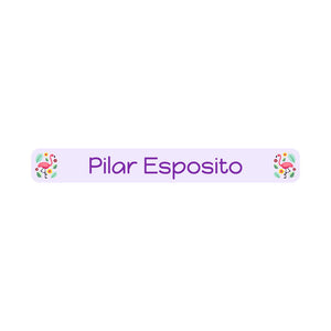 mini pencil labels flamingo light purple