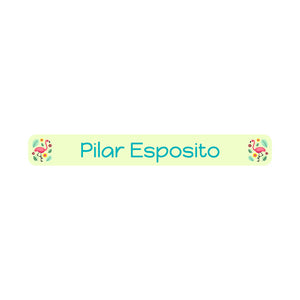 mini pencil labels flamingo yellow green