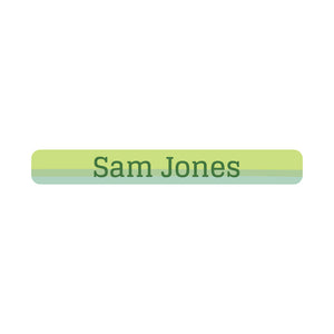 mini pencil labels ombre green