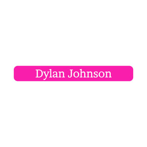 mini pencil labels one color hot pink