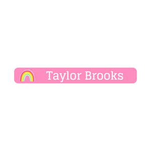 mini pencil labels rainbows pink