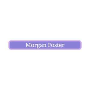 mini pencil labels solid border violet lavender white