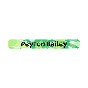 mini pencil labels tie-dye art green