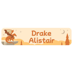 rectangle name labels dragon orange