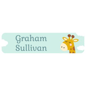 rectangle name labels giraffe green