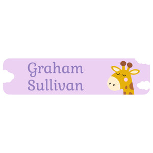 rectangle name labels giraffe purple