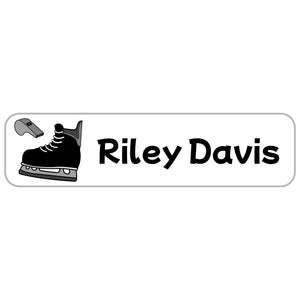 rectangle name labels hockey black white