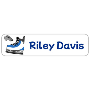 rectangle name labels hockey blue