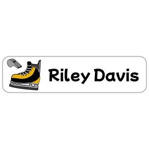 rectangle name labels hockey gold