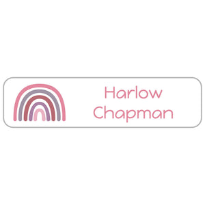 rectangle name labels neutral rainbow rosy glow