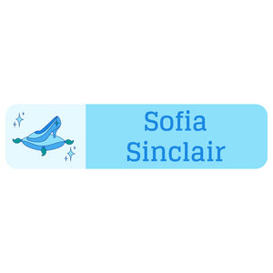 rectangle name labels princess blue