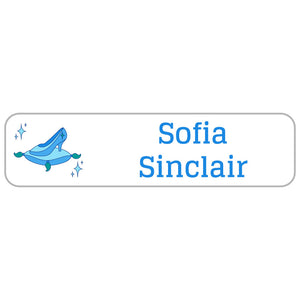 rectangle name labels princess white - blue