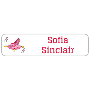 rectangle name labels princess white - pink