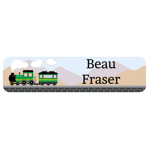 rectangle name labels train green