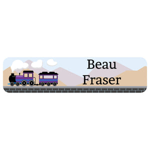 rectangle name labels train purple