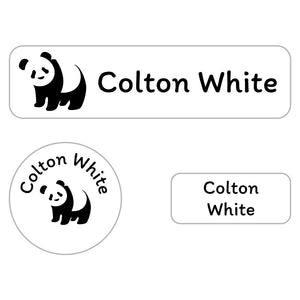 sample labels pack panda