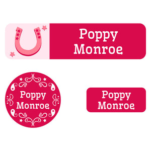 sample labels pack western pink