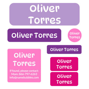 school labels pack color combos fairy princess