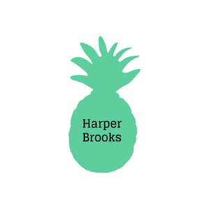 pineapple black name labels