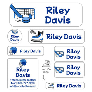 sleepaway labels pack hockey blue