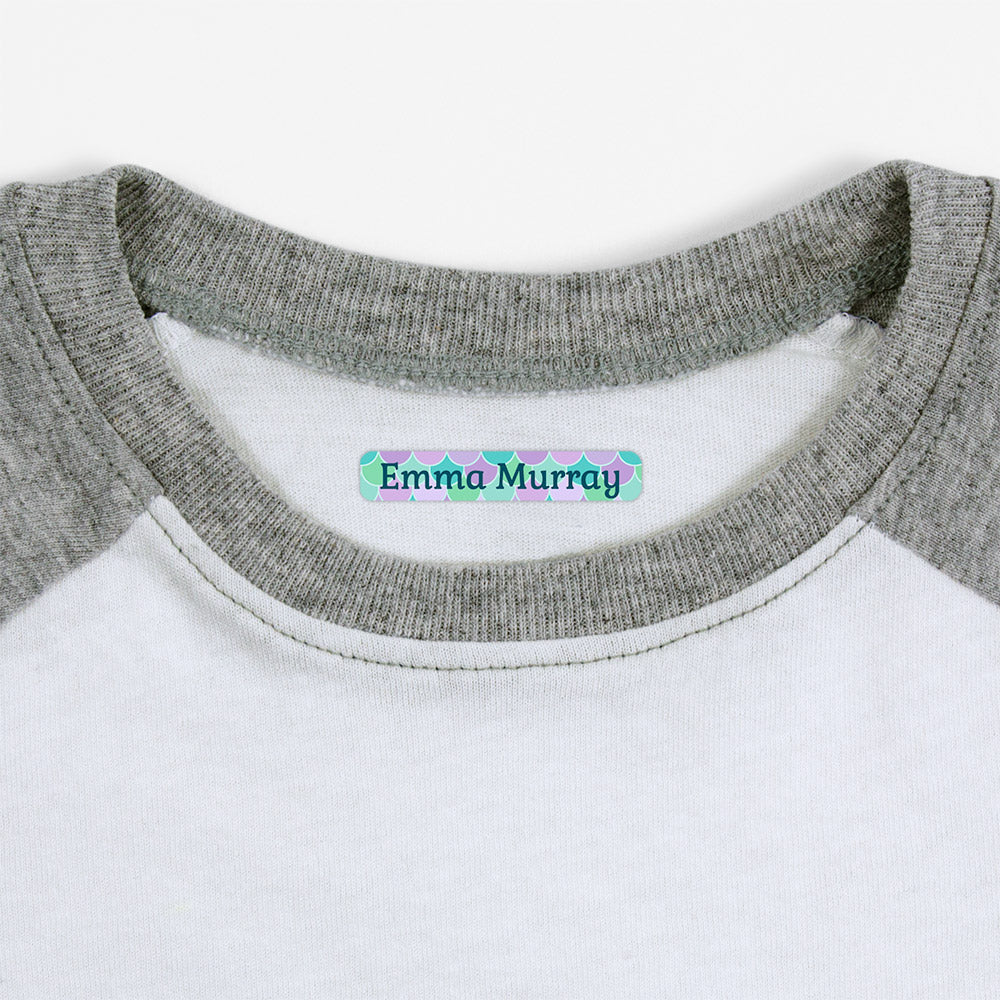 Iron-On Name Labels For Clothing: Mermaid Labels