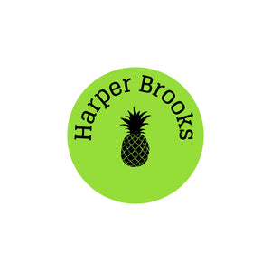 pineapple black circle clothing labels for kids