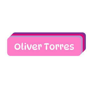 small rectangle name labels color combos fairy princess