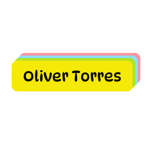 small rectangle name labels color combos undersea treasure