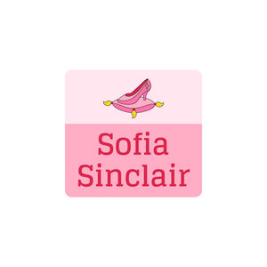 square clothing labels princess pink