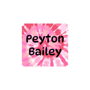 square clothing labels tie-dye art pink