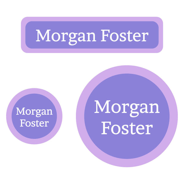 Name Labels For Daycare: Solid Border Daycare Labels