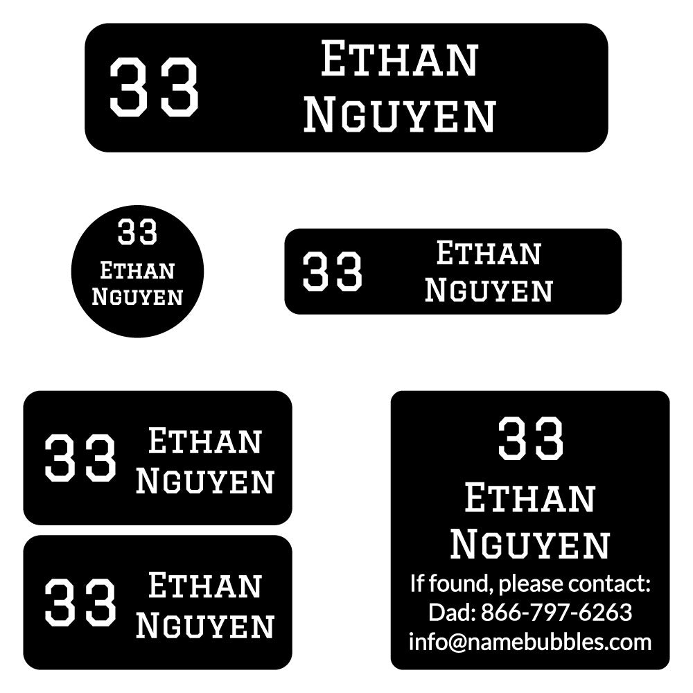  Personalized Labels for Kids Name Labels - Waterproof  Dishwasher Safe Peel and Stick Labels Great for School Supplies Daycare  Camp Bottles (Design 33, 1.5 x 0.5) : Office Products