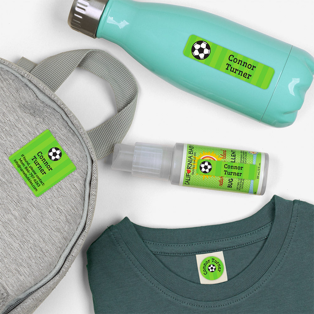 Soccer Iron-On Labels for Clothing and Face Masks