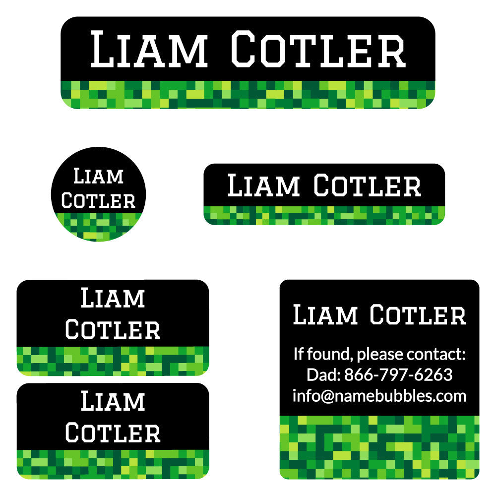 Clothing Labels For Camp: Pixels Camp Clothing Labels