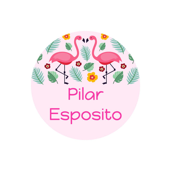 Daycare Name Stickers: Flamingo Name Labels