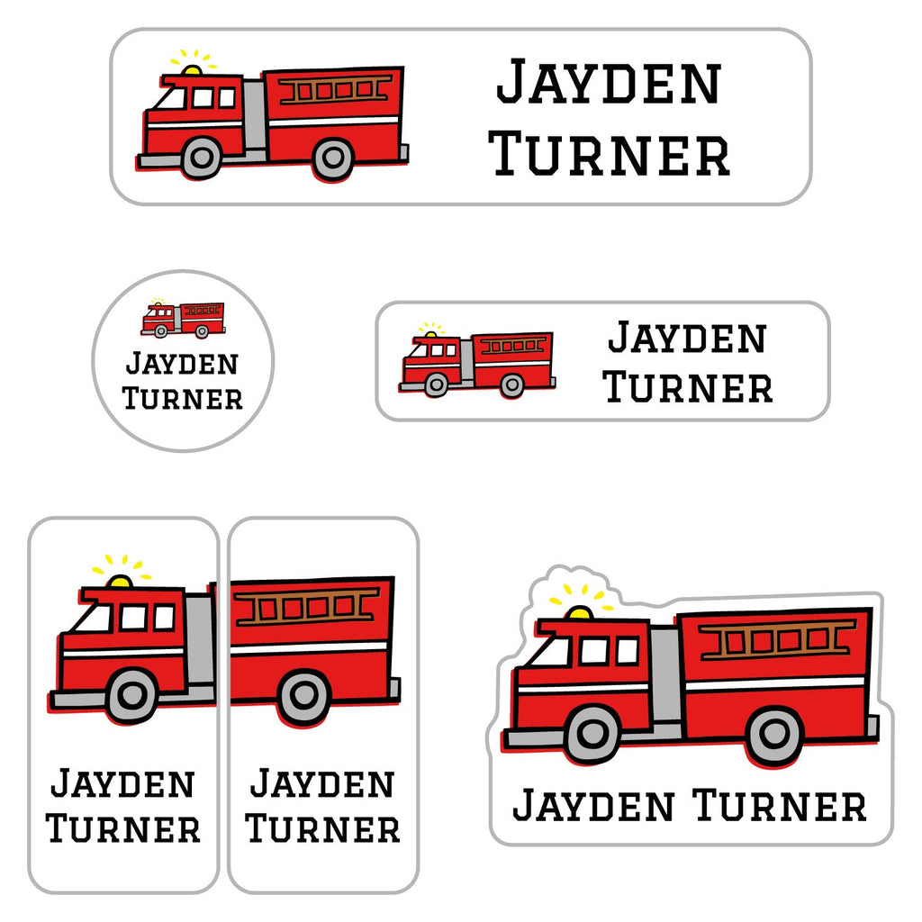 Name Labels For Daycare: Truck Daycare Labels