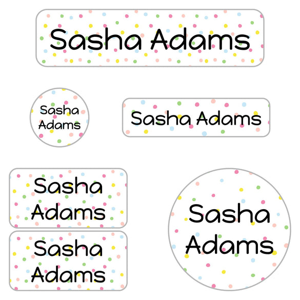 Name Labels For Daycare: Pom Pom Daycare Labels