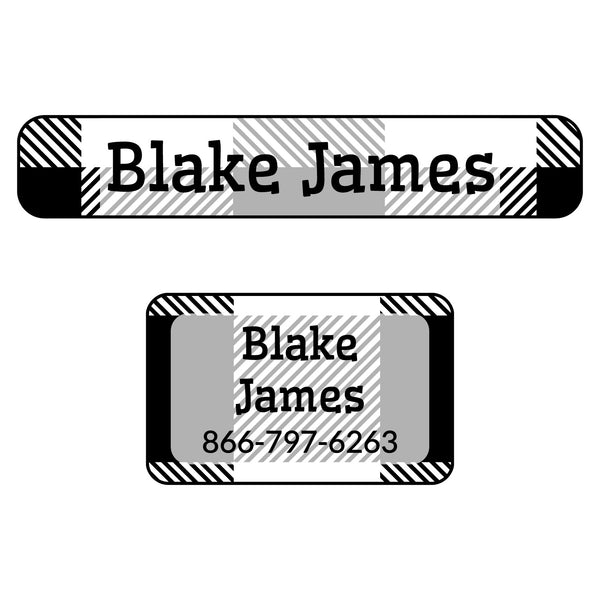 Flannel Iron-On Labels for Clothing and Face Masks