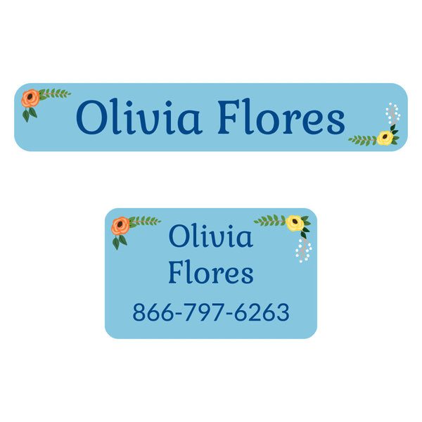 Flowers Iron-On Clothing Labels Pack